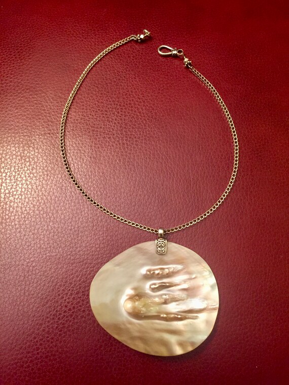 Blistered Pearl Pendant, Very Large, Shell, Pearl… - image 6