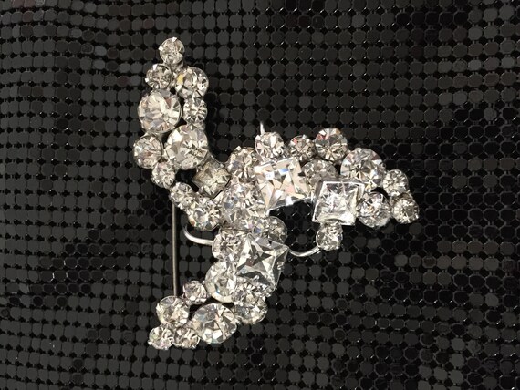 Rhinestone Brooch, Vintage Rhinestone Brooch, Pin… - image 2