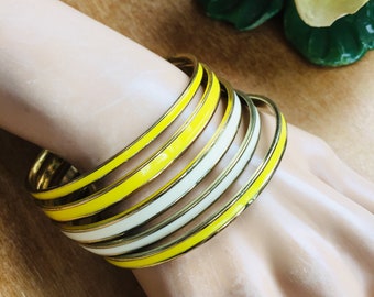 Bangles, Metal, Yellow & White Bangles, Vintage