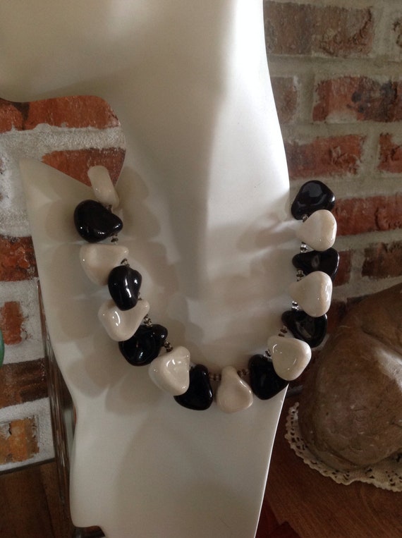 vintage choker beaded necklace - Gem