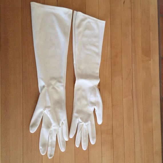 Long Evening Gloves, Long White Evening Gloves, V… - image 2