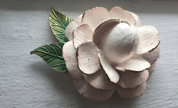 Floral Brooch, Jeanne Brooches, Light Pink Floral… - image 9