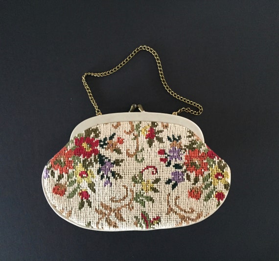 Clutch Tapestry Evening Bag, Floral Evening Bag, … - image 3