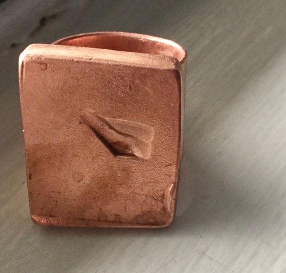 Rings, Copper Rings, Large Brutalist Rings, Hand F