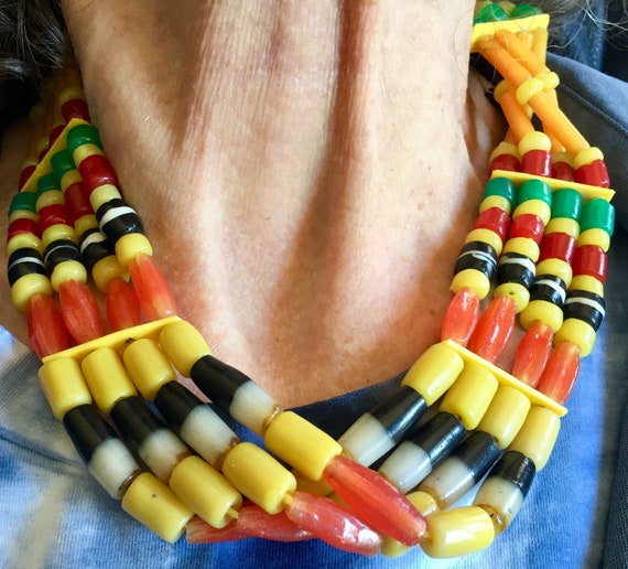 Beaded Necklace, Bib Necklace, Colorful Necklace,… - image 2