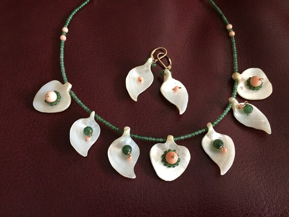 Shell Necklace, Coral Necklace, Handmade Necklace,