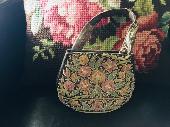 Evening Bag, Beaded Evening Bag, Floral Evening Ba
