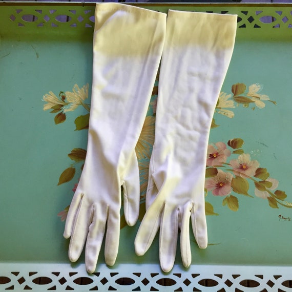 Long Evening Gloves, Long White Evening Gloves, V… - image 7