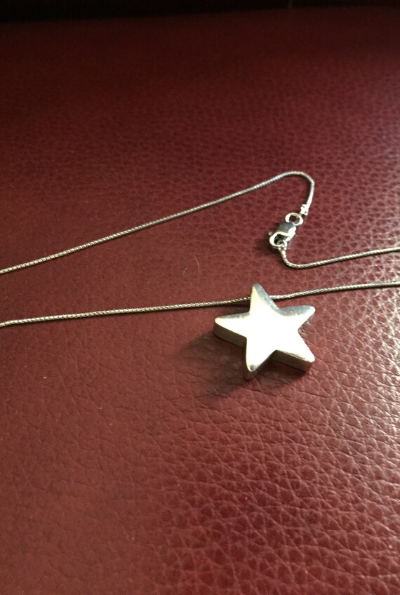 Star Pendant Necklace, Sterling Star Pendant, Rock