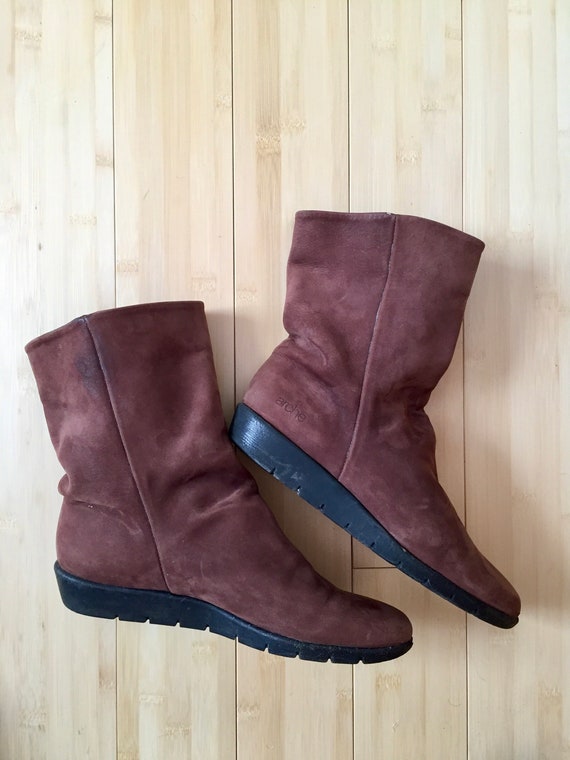 Arche Brown Suede Booties, Brown Suede Booties & A