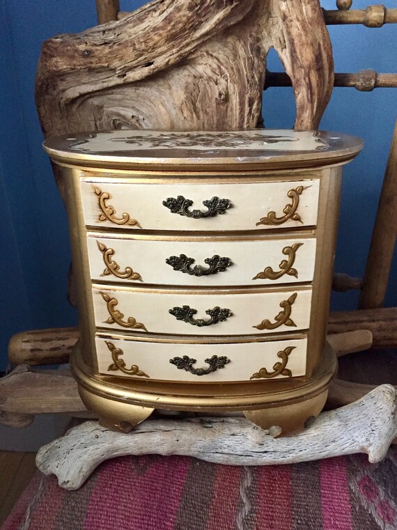 Large Jewelry Box, Retro Jewelry Box, 1970's Jewel