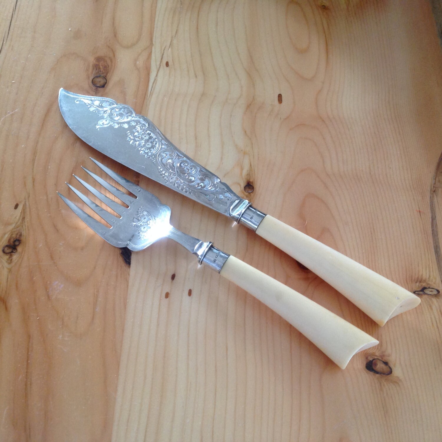Fork and Knife Set Large Serving Fork Large Serving Knife Etsy
