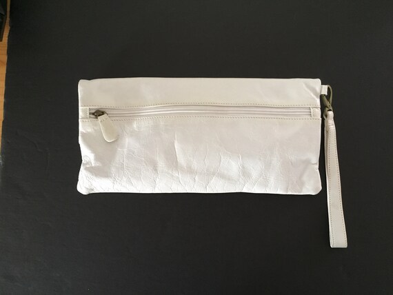 Clutch, Wristlet, White Leather Clutch, White Lea… - image 8