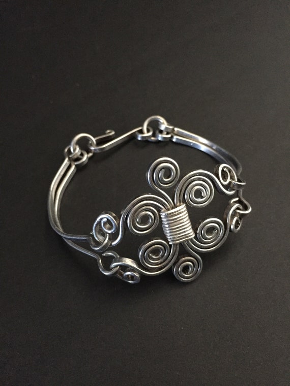 Sterling Bracelet, Handmade Sterling Bracelet, Spi