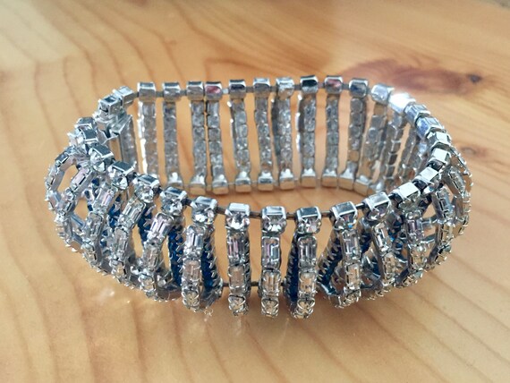 Rhinestone Bracelet, Bridal Rhinestone Bracelet, R