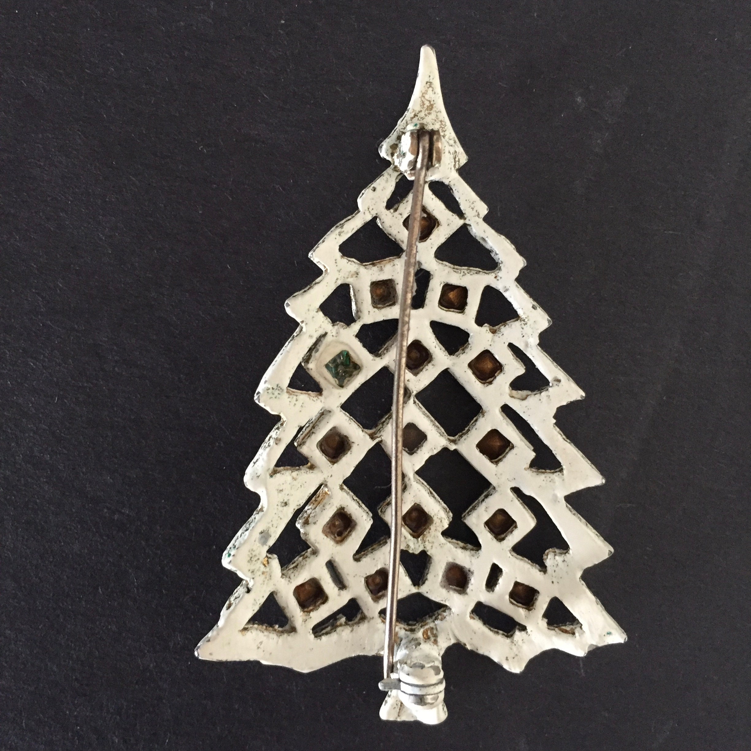 Christmas Tree Brooch Christmas Brooch Holiday Brooch Etsy