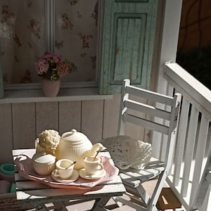 Garden-Coffee table dollhouse miniature kit