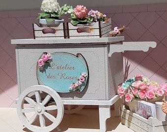 Decorative cart dollhouse miniature kit