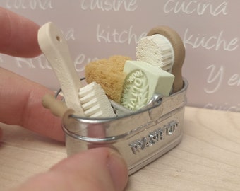 1/6 dollhouse miniature cleaning set