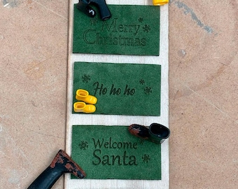 Doormats with Christmas messages