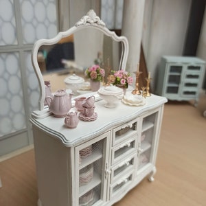 XXL Schrank Puppenstube Miniatur Bausatz mit Spiegel