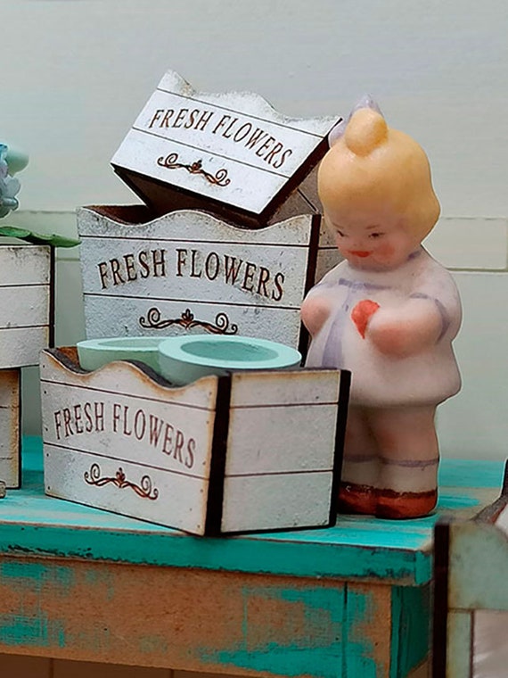 Supporto Per Fiori In Legno Scala 1:12 &ndash; Miniature Casa Delle Bambole Fai-da-te