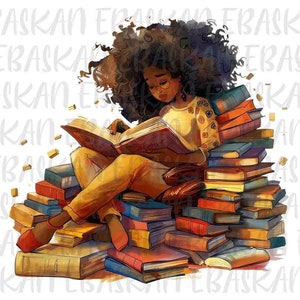 Just A Girl Who Loves Books Png, Girl Loves Reading Png, Just One More Chapter Book Lover, Read More Books Png, Bookworm Png, Literary Love