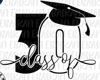 Class of 2030 Svg Png Eps Dxf Graduation Design 2030 Senior Class Graduate, Senior 2030 Svg, 2030 Grads Svg Sublimation Digital Download