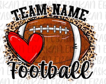 Custom Football Team Design, Personalized Tee (PNG Digital Download)