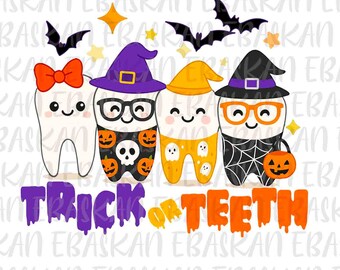 Halloween Dentist PNG, Tooth Squad Clipart (Digital Download)