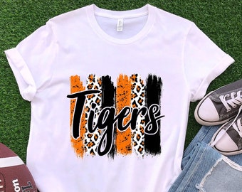 Camiseta de los Tigres, camiseta del día del juego, espíritu de equipo, mamá del fútbol