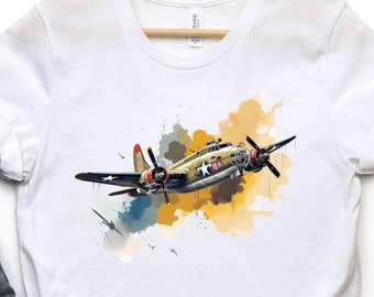 chemise vintage bombardier B-17, t-shirt aviation militaire