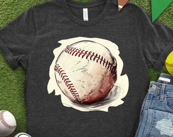 Baseball Sketch PNG, Game Day Fan Shirt Design (Digital Download)