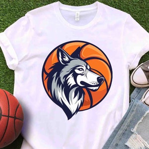 Wolves Basketball Png Svg Eps Dxf Huskies Basketball Svg, Grey Wolf ...