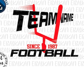 Custom Football Team Design, Personalized Graphic (Digital Download)