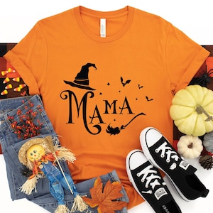 One Spooky Mama Shirt, Witch Mama Tee, Spooky Vibes Shirt, Halloween Gift, Cute Halloween Tee, Pumpkin Shirt, Halloween Mom, Women Halloween