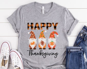 Happy Thanksgiving Gnomes Shirt, Family Dinner Tee