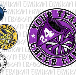 Custom Cheerleader Camp Png Svg, Go Cheerleader Shirt Design, Your Team Name Here PNG Pom Pom Girl Design, Cheerleader Camp Png, Customized