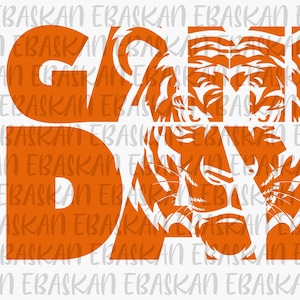 Tigers Game Day PNG SVG EPS Tigers Team Design Go Tigers Football Team Tigers Claw Stripes Sublimation Printable Design Dtg Dtf Vinyl Cricut