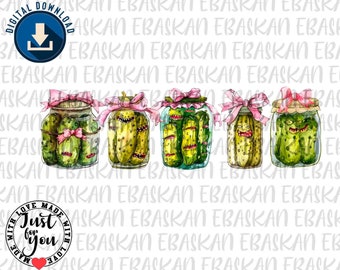 Halloween Pickles PNG, Cherry Pink Bow, Coquette Pickle Lover (Digital Download)