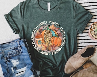 Chemise Fall Vibes, Chemise d’automne, Chemise d’automne pour femmes, Chemise de citrouille, Chemise d’automne mignonne, Chemise de maman d’automne, Chemise patch de citrouille, Citrouille Spice Leopard