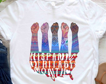 Camiseta del Mes de la Herencia Hispana, camiseta Latina Power