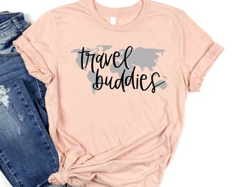 Chemise Travel Buddies, T-shirt Vacation Mode, Voyage d'été pour femmes