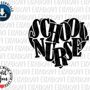 School Nurse Png Svg Eps Dxf School Nurse First Day of School Back to School Health Aide Svg, School Nurse Svg, School Nurse Love Heart,