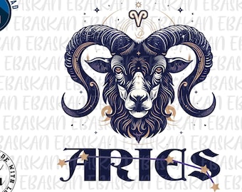 Aries Carnero Zodiaco PNG, Diseño de Horóscopo (Descarga Digital)
