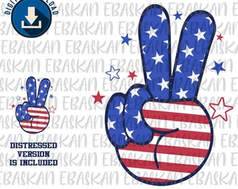 Groovy 4th of July Svg Png Eps Dxf, Peace Hand Sign 4th of July sublimations, Independence day png, Fourth of July, Freedom Designs Merica