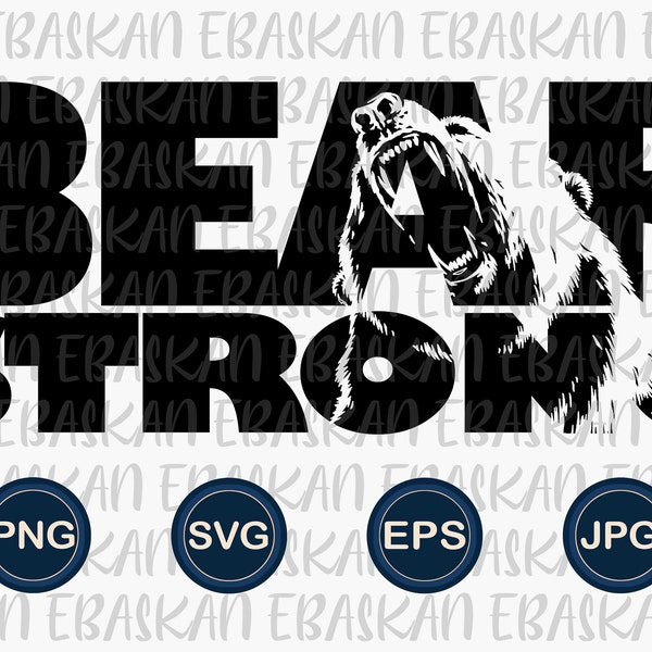 Bear Strong PNG SVG EPS Bear Design Athletic Go Bears Soccer Basketball Football Baseball Volleyball Sublimation Design Dtf Dtg Vinyl