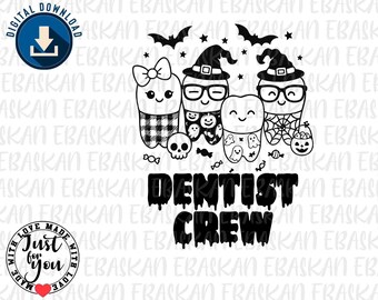 Halloween Dentist Crew SVG, Tooth Squad (Digital Download