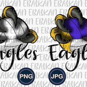 Eagles Volleyball PNG Athletic Teams Design Png Jpg Go Eagles Volleyball Spikes Set PNG Sublimation Printable Design for Shirts Print