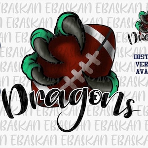 Dragons Football Athletic Teams PNG JPG Go Dragons Football PNG Dragons Team Png Dragons Athletics Sublimation Druckbares Design Dtg Dtf